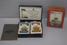 Two packs of vintage playing cards including Orient Line to Australia and Det Bergenske