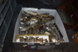 A large selection of fine table wares cutlery and flatware including Harrods Knightsbridge
