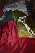 A selection of mixed mens fancy dress costumes including Medieval, Elizabethan etc