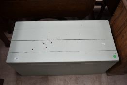 A painted bedding box