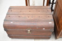 A vintage tin trunk