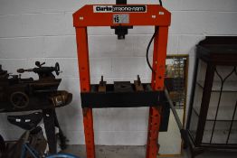 A Clarke strong arm 15 tonne hydraulic press