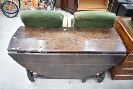 A period oak gateleg table