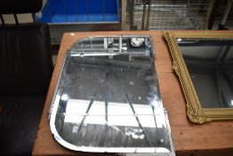 An Art Deco chrome wall mirror