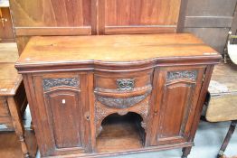 A Victorian mahogany sideboard base