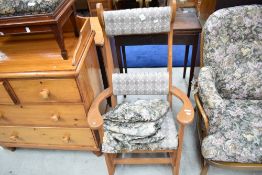 A traditional Arts and Crafts style rocking chair