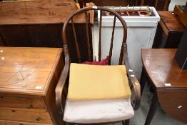 A 19th Century bentwood and turned armchair