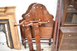 A pair of early 20th Century mahogany single bed frames