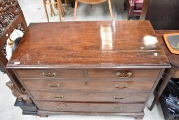 A Georgian style mahogany chest of two over three drawers