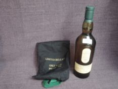 A bottle of Lagavulin 16 Year Old Islay Single Malt Scotch Whisky, Feis Ile 2017, Double Matured