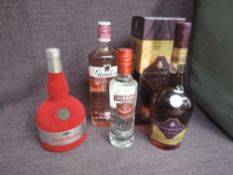 Four bottled of Alcohol, Courvoisier VSOP Cognac Le Toast De Paris 40% vol 70cl in card box, Grand