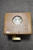 An early 20th century Cledhill - Brook clocking in machine recorder Huddersfield having oak case and