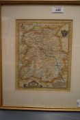 An early Victorian map print for Shrewsbury