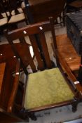 An early 20th Century oak carver chair