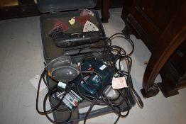 A selection of power tools including Black and Decker