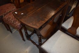 A period oak gate leg dining table