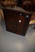 A 19th Century mahogany corner wall cupboard
