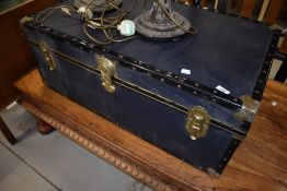 A vintage travel trunk