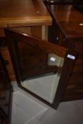A modern hardwood hall mirror
