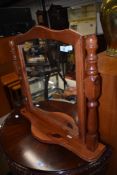 A modern pine dressing table mirror