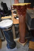 Two classical style pillars