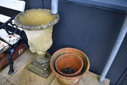 Two planters including classical urn style