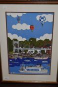 Chas Jacobs, (contemporary), after, a print, River Dee Chester, dated 1996, 50 x 32cm, mounted