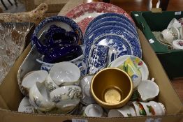 A selection of mainly dinner and tea ware including Woods Ware platter, Royal Grafton strawberry