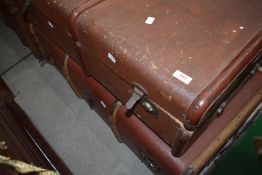 Two vintage luggage trunks