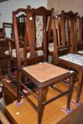 An Edwardian mahogany bedroom chair