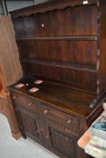 An early 20th Century oak dresser