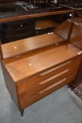 A vintage teak dressing table, width approx. 92cm