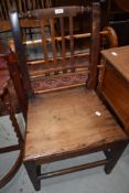 A 19th Century mahogany solid seat dining chair