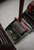 A vintage push lawnmower