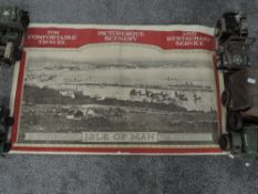 An Isle of Man Advertising Poster, Douglas Via Heysham, For Comfortable Travel, Picturesque Scenery