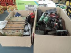 A collection of tin plate 0 gauge including Hornby clockwork , no41 part set, many engines,