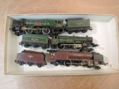 Three Hornby Dublo 00 gauge two rail 4-6-2 Loco's & Tenders, Cardiff Castle 4075, City of London