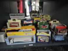 A shelf of modern diecasts including Vanguards, Days Gone and similar, most boxed approx 50