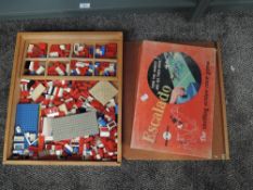 A selection of vintage Lego and a Chad Valley Escalado Game