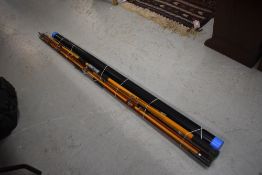 A Selection of 9 vintage Fishing rods including beech casters and fly rods