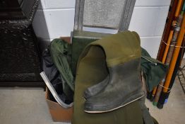 A padded fishing seat with built in tray called The Rutland a pair of magnetic roof rod mounts a