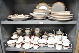 A quantity of Royal l Grafton 'Majestic' pattern tea and dinner wares, to include teapot, milk