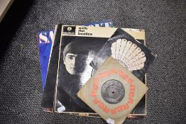 A selection of Vinyl LP records, including The Byrds, The Beatles and more.