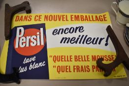 A vintage mid century French advertising poster for Persil.