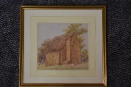 (20th century), a watercolour, haystack, not signed, 16 x 18cm, mounted framed and glazed, 29 x