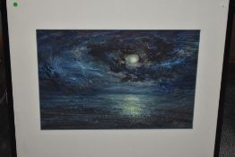 Tiana Marie, (contemporary), a mixed media painting, Irish sea, signed, and attruted verso, 45 x