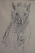 Cecil Aldin, (1870-1935), attributed to, a sketch, dog study, attributed verso, 14 x 12cm, later