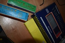 A selection of harmonicas