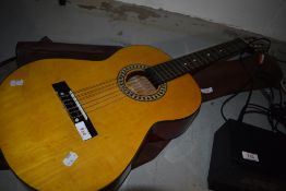 A student classical spanish guitar