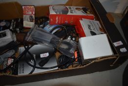 A selection of miscellaneous includin iRig Mic and Acoustic, Zoom guitar effects processor,